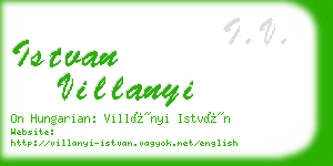 istvan villanyi business card